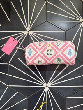 NWT Katie Kime Petite Accessory Zip Bag in Story Pattern